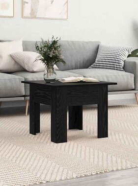 VidaXL Salontafel Zwart Eiken 55 x 55 x 42 cm Bewerkt hout