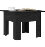 VidaXL Salontafel Zwart Eiken 55 x 55 x 42 cm Bewerkt hout