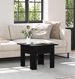 VidaXL Salontafel Zwart Eiken 55 x 55 x 42 cm Bewerkt hout