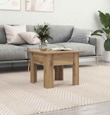 VidaXL Salontafel Artisan Eiken 55 x 55 x 42 cm Bewerkt hout