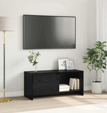 VidaXL Tv-meubelset Zwart Eiken 90 x 35 x 40 cm Bewerkt hout