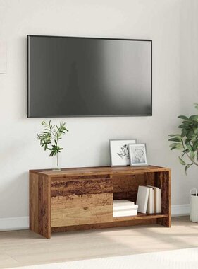 VidaXL Tv-meubelset Oud Hout 90 x 35 x 40 cm Bewerkt hout