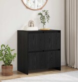 VidaXL Dressoir Zwart Eiken 70 x 41 x 75 cm Bewerkt hout