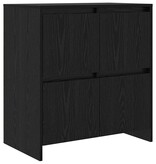 VidaXL Dressoir Zwart Eiken 70 x 41 x 75 cm Bewerkt hout