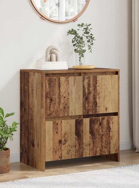 VidaXL Dressoir Oudhout 70 x 41 x 75 cm Bewerkt hout
