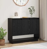 VidaXL Dressoir Zwart Eiken 97 x 29 x 75 cm Bewerkt hout