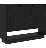 VidaXL Dressoir Zwart Eiken 97 x 29 x 75 cm Bewerkt hout