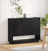 VidaXL Dressoir Zwart Eiken 97 x 29 x 75 cm Bewerkt hout
