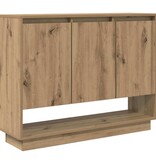 VidaXL Dressoir Artisan Eiken 97 x 29 x 75 cm Bewerkt hout