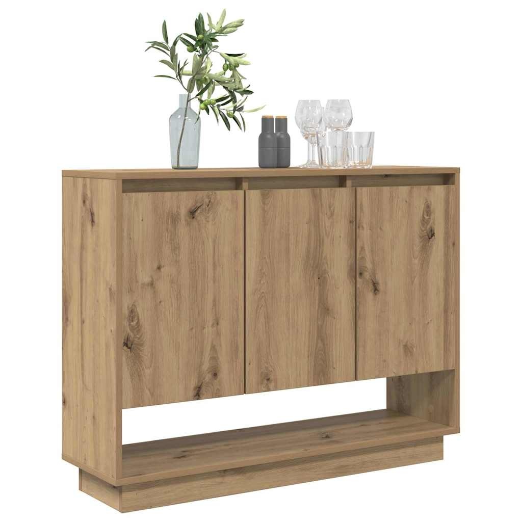 VidaXL Dressoir Artisan Eiken 97 x 29 x 75 cm Bewerkt hout
