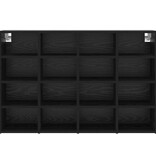 VidaXL Schoenenkast Zwart Eiken 103 x 30 x 67 cm Bewerkt hout