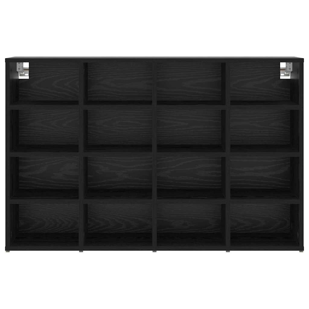 VidaXL Schoenenkast Zwart Eiken 103 x 30 x 67 cm Bewerkt hout