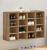 VidaXL Schoenenkast Artisan Eiken 103 x 30 x 67 cm Bewerkt hout