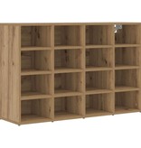 VidaXL Schoenenkast Artisan Eiken 103 x 30 x 67 cm Bewerkt hout
