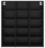 VidaXL Schoenenkast Zwart Eiken 77,5 x 30 x 83,5 cm Bewerkt hout
