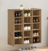 VidaXL Schoenenkast Artisan Eiken 77,5 x 30 x 83,5 cm Bewerkt hout