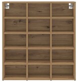 VidaXL Schoenenkast Artisan Eiken 77,5 x 30 x 83,5 cm Bewerkt hout