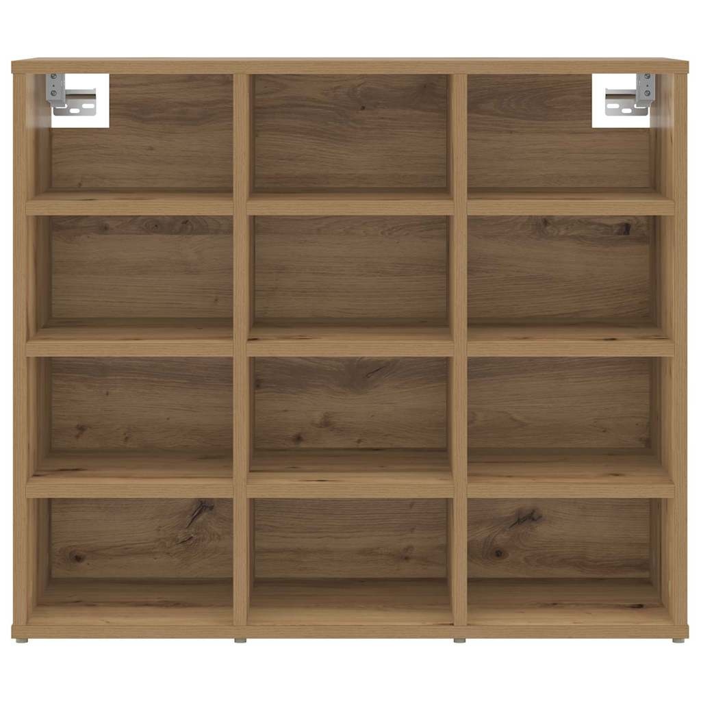 VidaXL Schoenenkast Artisan Eiken 77,5 x 30 x 67 cm Bewerkt hout