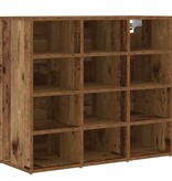 VidaXL Schoenenkast met plank Oudhout 77,5 x 30 x 67 cm Bewerkt hout