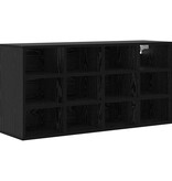 VidaXL Schoenenkast Zwart Eiken 103 x 30 x 51 cm Bewerkt hout