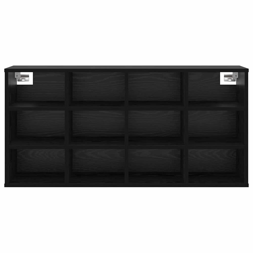 VidaXL Schoenenkast Zwart Eiken 103 x 30 x 51 cm Bewerkt hout