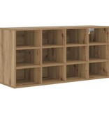 VidaXL Schoenenkast Artisan Eiken 103 x 30 x 51 cm Bewerkt hout