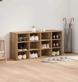 VidaXL Schoenenkast Artisan Eiken 103 x 30 x 51 cm Bewerkt hout