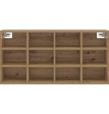 VidaXL Schoenenkast Artisan Eiken 103 x 30 x 51 cm Bewerkt hout