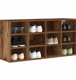 VidaXL Schoenenkast met plank Oudhout 103 x 30 x 51 cm Bewerkt hout