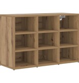 VidaXL Schoenenkast Artisan Eiken 77,5 x 30 x 51 cm Bewerkt hout