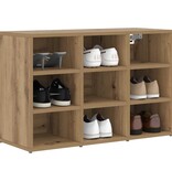 VidaXL Schoenenkast Artisan Eiken 77,5 x 30 x 51 cm Bewerkt hout