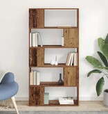 VidaXL Tv-meubelset Wandgemonteerd Bruin 80 x 24 x 156 cm Bewerkt hout