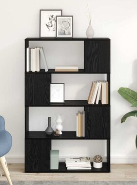 VidaXL Tv-meubelset Wandgemonteerd Zwart 80 x 24 x 125 cm Bewerkt hout