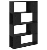 VidaXL Tv-meubelset Wandgemonteerd Zwart 80 x 24 x 125 cm Bewerkt hout