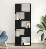 VidaXL Tv-meubelset Wandgemonteerd Zwart 60 x 24 x 156 cm Bewerkt hout