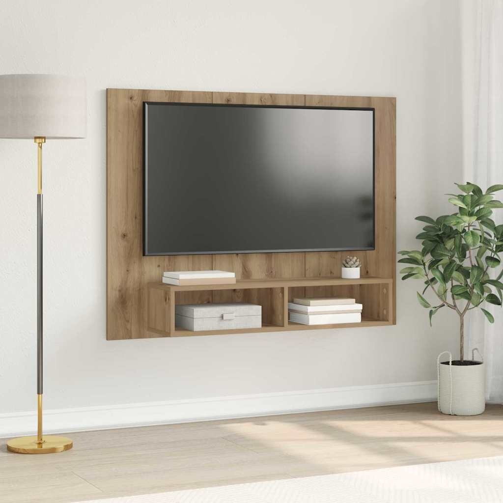 VidaXL Tv-meubelset Artisan Eiken 120 x 23,5 x 90 cm Bewerkt hout