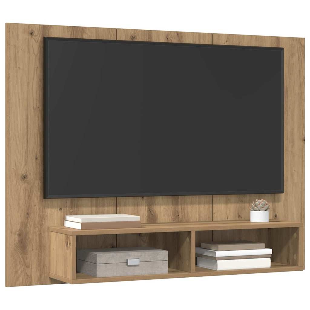 VidaXL Tv-meubelset Artisan Eiken 120 x 23,5 x 90 cm Bewerkt hout
