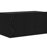VidaXL Tv-meubelset Wandgemonteerd Zwart 60 x 30 x 30 cm Bewerkt hout
