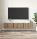 VidaXL Tv-meubelset 3 pcs Bruin 60 x 30 x 30 cm Bewerkt hout