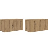 VidaXL Tv-meubelset 2 pcs Bruin 60 x 30 x 30 cm Bewerkt hout