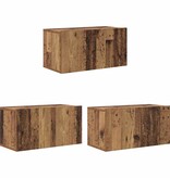 VidaXL Tv-meubelset 3 pcs Bruin 60 x 30 x 30 cm Bewerkt hout