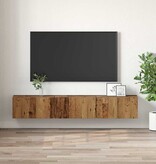 VidaXL Tv-meubelset 3 pcs Bruin 60 x 30 x 30 cm Bewerkt hout