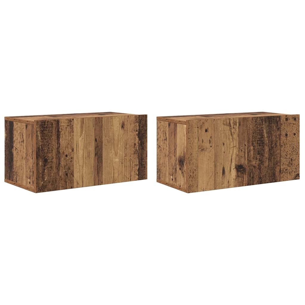 VidaXL Tv-meubelset 2 pcs Multikleur 60 x 30 x 30 cm Bewerkt hout