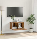 VidaXL Tv-meubelset Wandgemonteerd Bruin 60 x 30 x 30 cm Bewerkt hout
