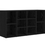 VidaXL Schoenenbank Zwart Eiken 103 x 30 x 54,5 cm Bewerkt hout