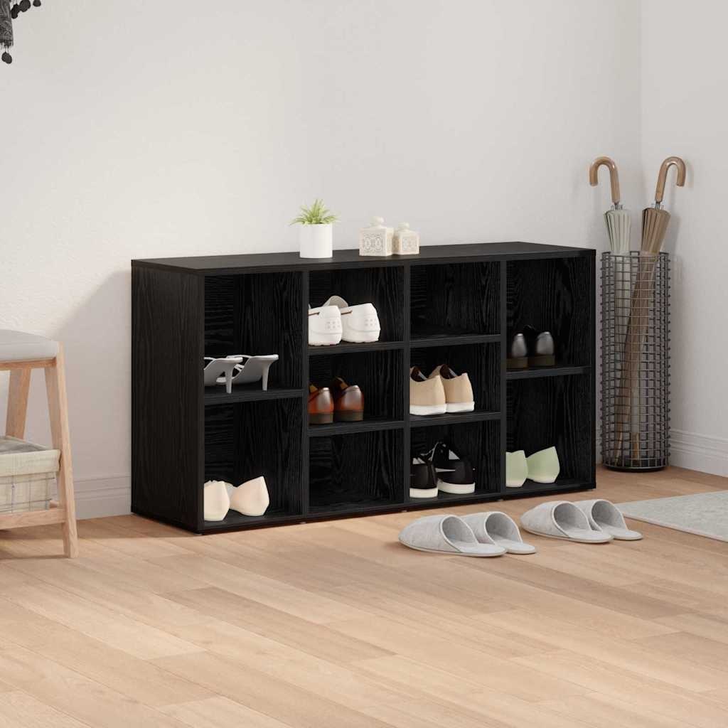VidaXL Schoenenbank Zwart Eiken 103 x 30 x 54,5 cm Bewerkt hout