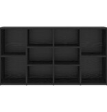 VidaXL Schoenenbank Zwart Eiken 103 x 30 x 54,5 cm Bewerkt hout