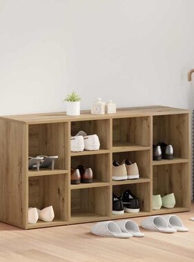 VidaXL Schoenenbank Artisan Eiken 103 x 30 x 54,5 cm Bewerkt hout