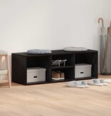 VidaXL Schoenenbank Zwart Eiken 102 x 35 x 35 cm Bewerkt hout