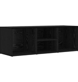 VidaXL Schoenenbank Zwart Eiken 102 x 35 x 35 cm Bewerkt hout